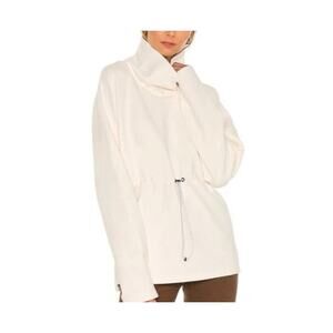 Varley Barton Sweatshirt Eggnog Size M Funnel Neck Cropped Pullover